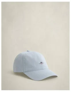 Gant Shield Cotton Twill Cap in Muted Blue