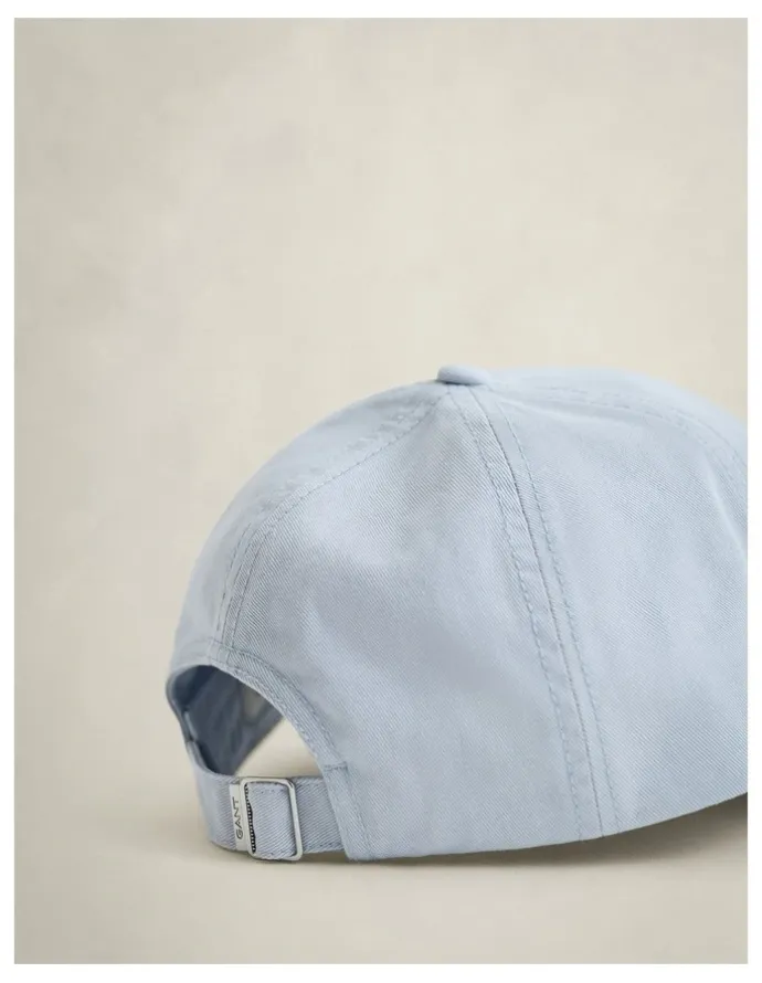 Gant Shield Cotton Twill Cap in Muted Blue
