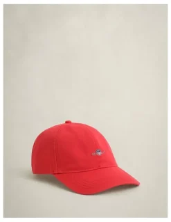 Gant Shield Cotton Twill Cap in Rose Red