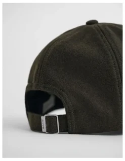 Gant Shield Melton Cap in Dark Sage