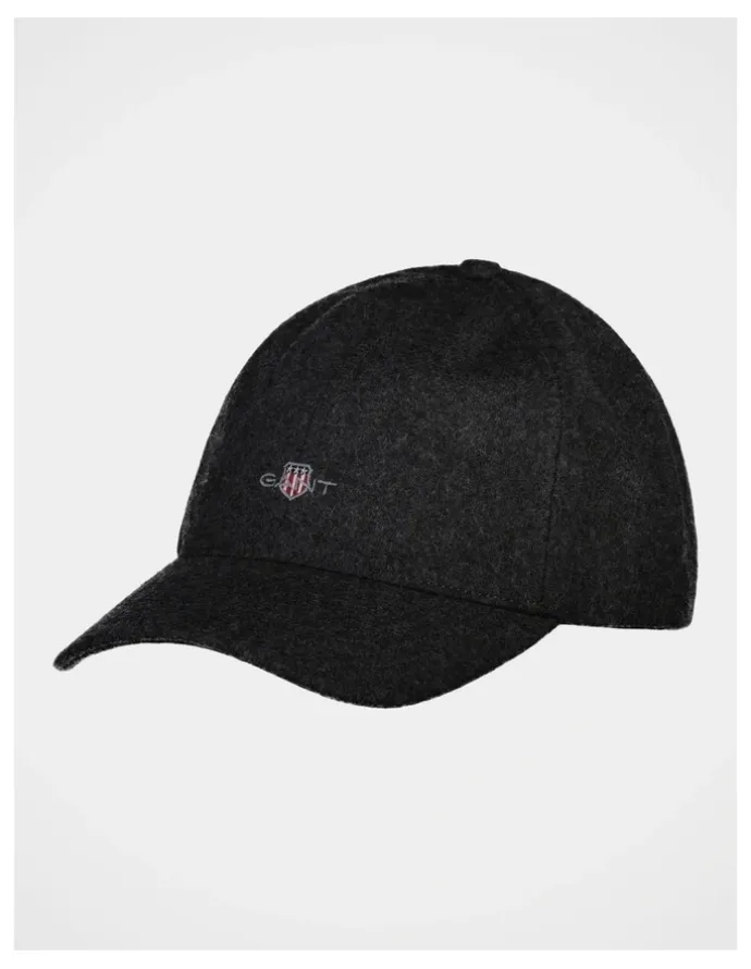 Gant Shield Melton Cap in Antracit Melange
