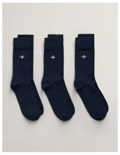 Gant Shield Socks 3-Pack in Evening Blue