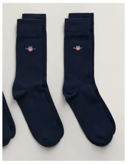 Gant Shield Socks 3-Pack in Evening Blue