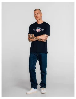 Gant Shield T-Shirt in Evening Blue