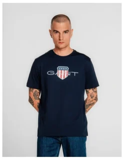 Gant Shield T-Shirt in Evening Blue