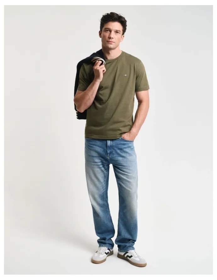 Gant Shield T-shirt in Juniper Green