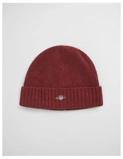 Gant Shield Wool Beanie in Plumped Red