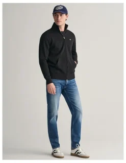 Gant Shield Zip Sweatshirt in Black
