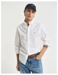 Gant Slim Fit Oxford Shirt in White