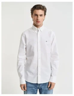 Gant Slim Fit Oxford Shirt in White