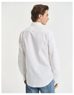 Gant Slim Fit Oxford Shirt in White