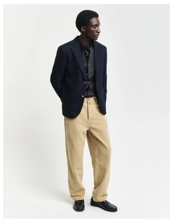 Gant Slim Fit Poplin Shirt in Black