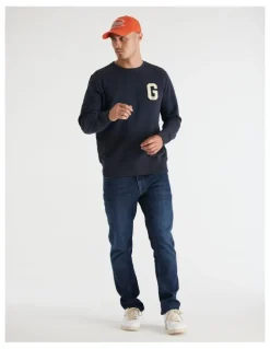 Gant G Badge Sweatshirt in Evening Blue