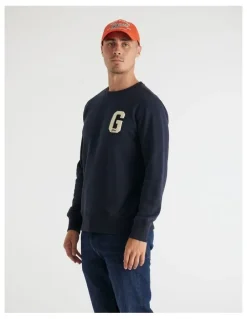 Gant G Badge Sweatshirt in Evening Blue