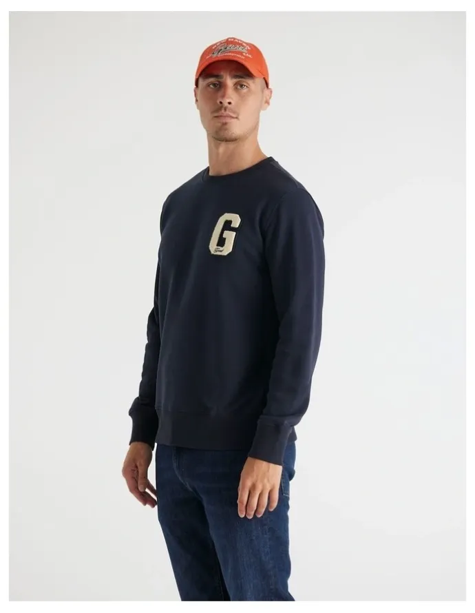Gant G Badge Sweatshirt in Evening Blue