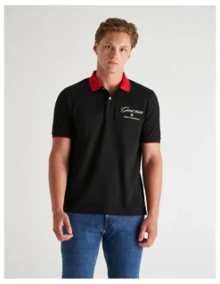 Gant Graphic Pique Polo Shirts in Black