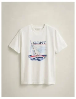 Gant Graphic T-Shirt in Eggshell
