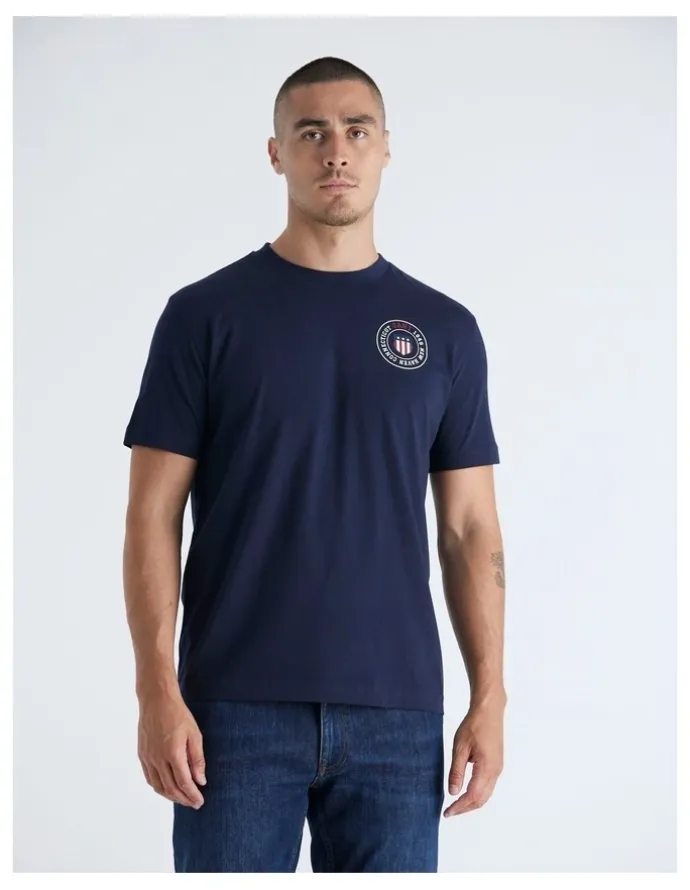 Gant Graphic T-shirt in Evening Blue