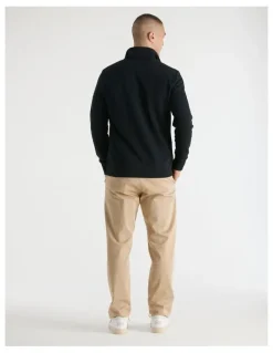 Gant Half-Zip Printed Graphic Sweatshirt in Black