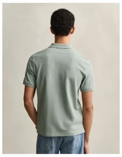 Gant Regular Fit Polo Shirt in Ceramic Grey