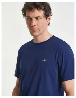 Gant Regular Fit Shield T-Shirt in Persian Blue