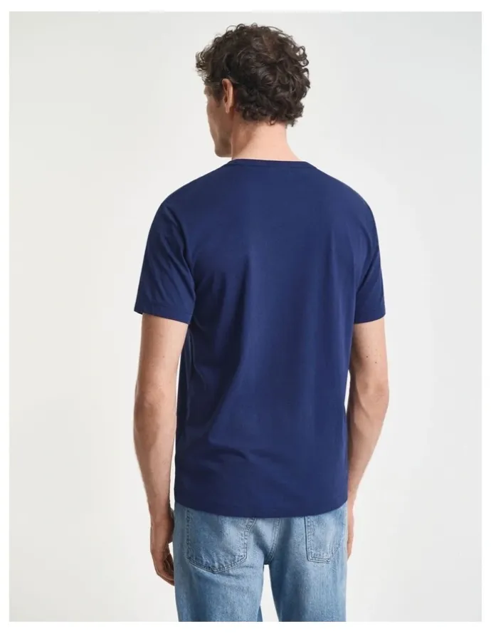 Gant Regular Fit Shield T-Shirt in Persian Blue