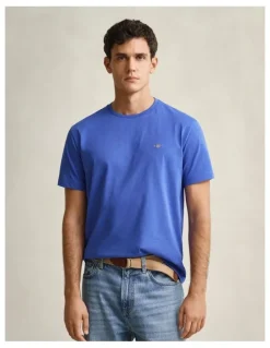 Gant Regular Fit Shield T-Shirt in Royal Blue