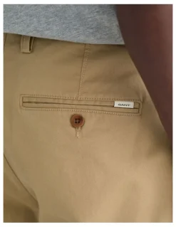 Gant Regular Fit Twill Chinos in Dark Khaki