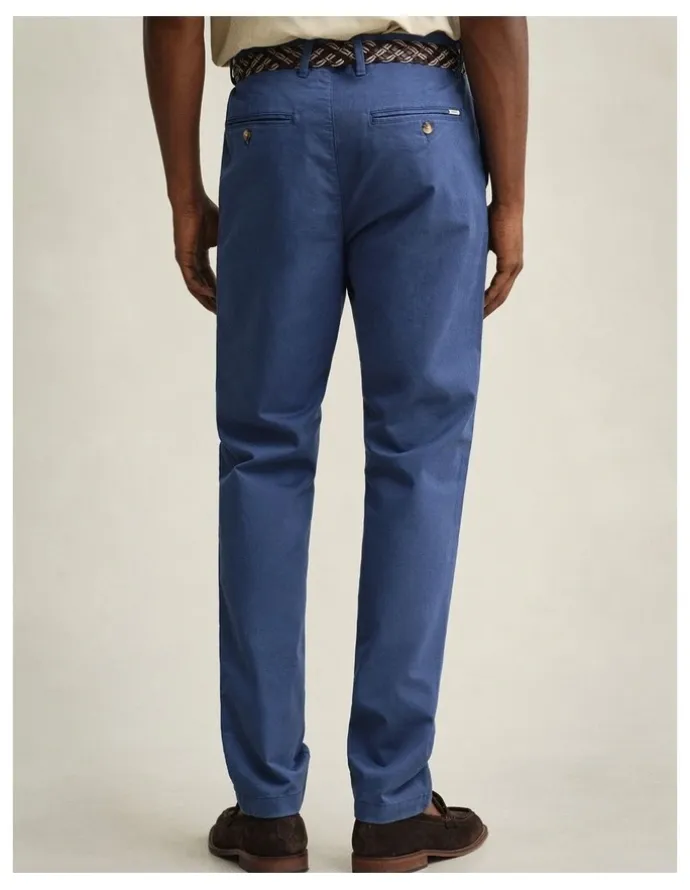 Gant Slim Fit Classic Chinos in Vintage Blue