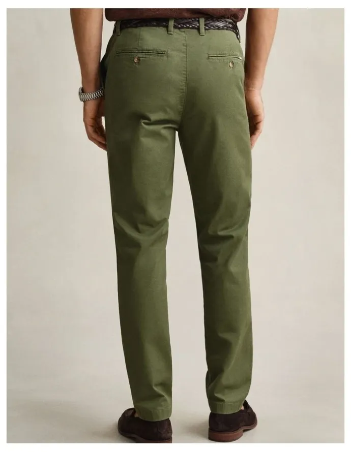 Gant Slim Fit Classic Chinos in Dry Herb Green