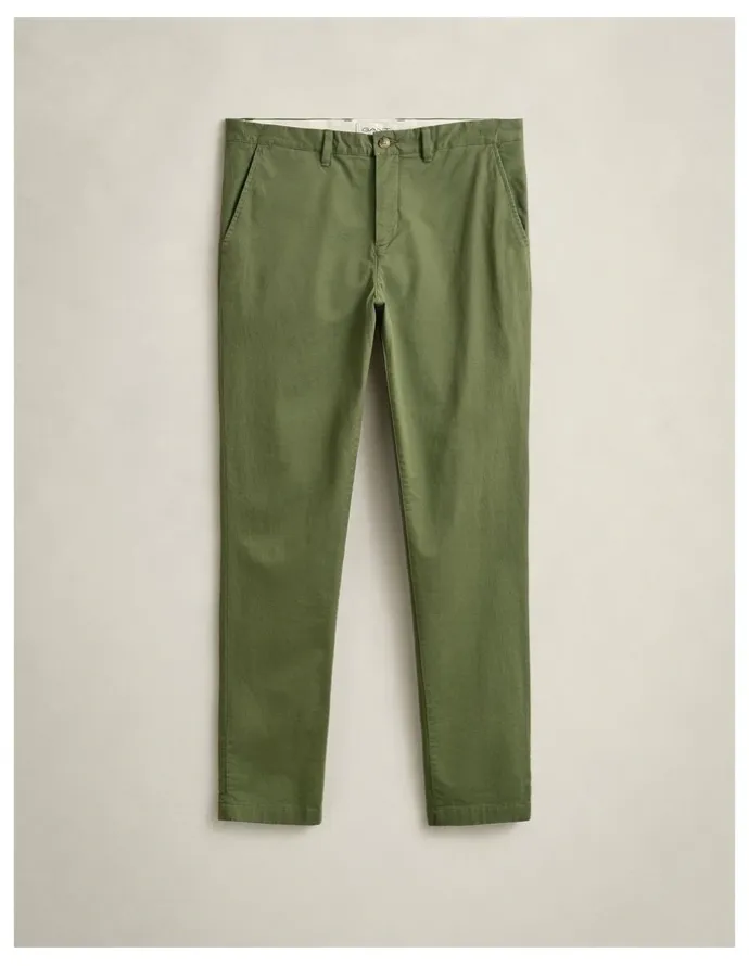 Gant Slim Fit Classic Chinos in Dry Herb Green