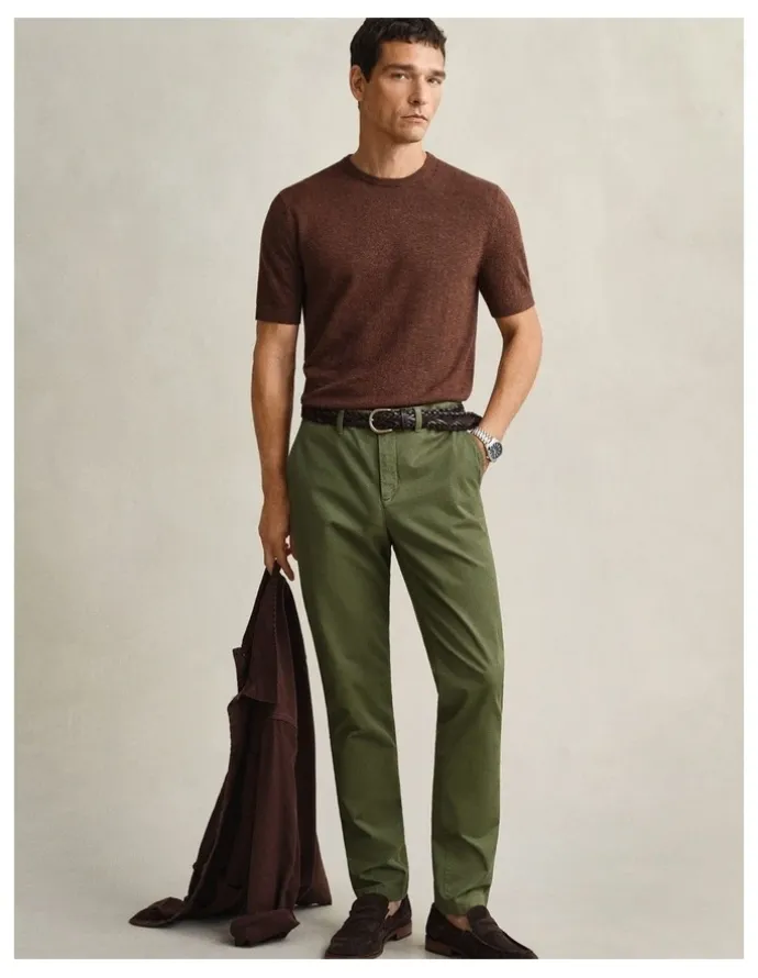 Gant Slim Fit Classic Chinos in Dry Herb Green