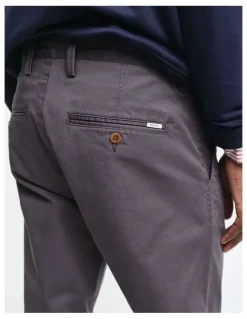 Gant Slim Fit Twill Chinos in Antracite