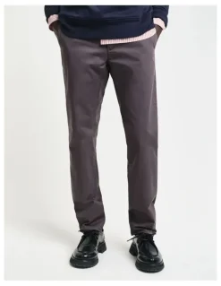 Gant Slim Fit Twill Chinos in Antracite