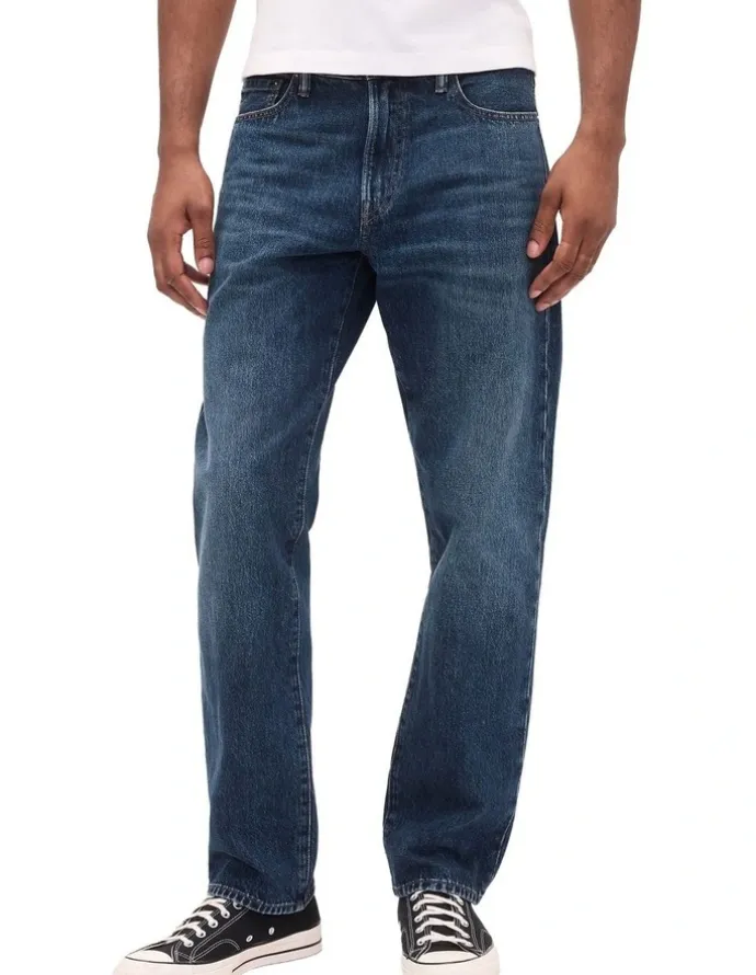 Gap Relaxed Straight Jeans in Dark Avion