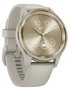 Garmin Vivomove Trend Hybrid Smartwatch in French Grey with Silicone Band