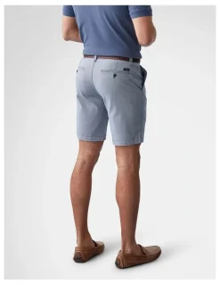 GAZMAN Active Quick Dry Houndstooth Shorts in Blue