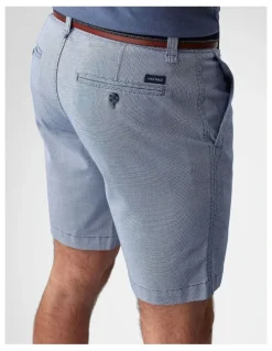 GAZMAN Active Quick Dry Houndstooth Shorts in Blue