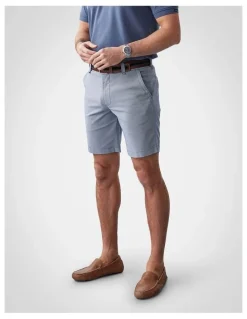 GAZMAN Active Quick Dry Houndstooth Shorts in Blue