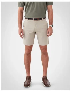 GAZMAN Active Quick Dry Houndstooth Shorts in Sand