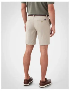 GAZMAN Active Quick Dry Houndstooth Shorts in Sand