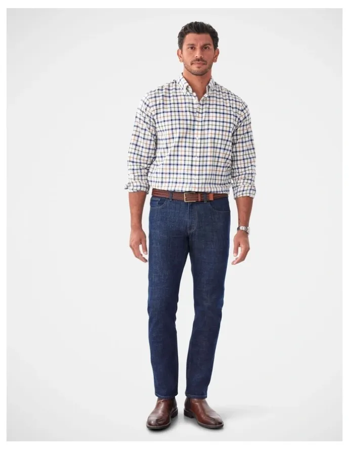 GAZMAN Brushed Twill Check Long Sleeve Shirt Multi Check