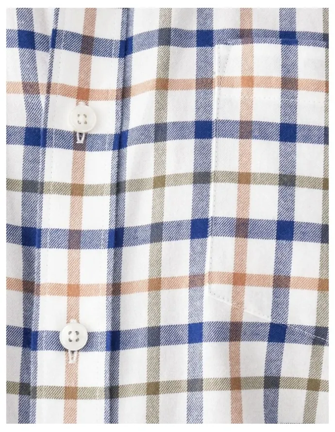 GAZMAN Brushed Twill Check Long Sleeve Shirt Multi Check