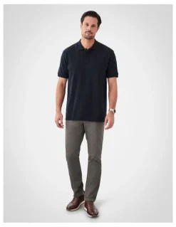 GAZMAN Classic Pique Polo in Black