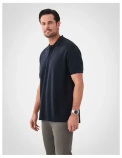 GAZMAN Classic Pique Polo in Black