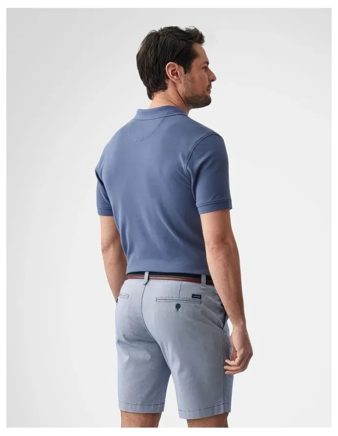 GAZMAN Classic Pique Polo in Denim