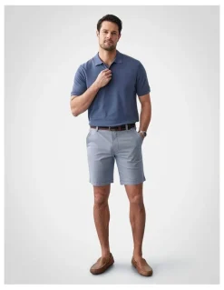 GAZMAN Classic Pique Polo in Denim