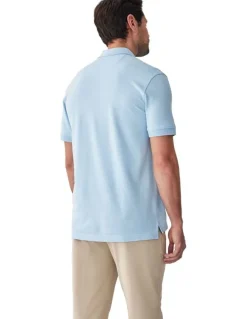 GAZMAN Classic Pique Polo in Sky Blue