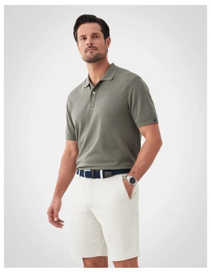 GAZMAN Classic Pique Polo Shirts in Green