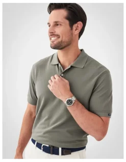 GAZMAN Classic Pique Polo Shirts in Green